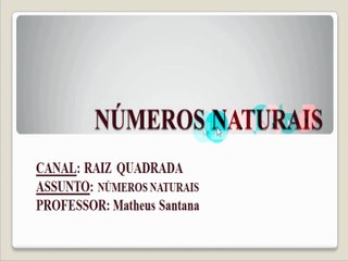 AULA 04 NÚMEROS NATURAIS CONSECUTIVOS