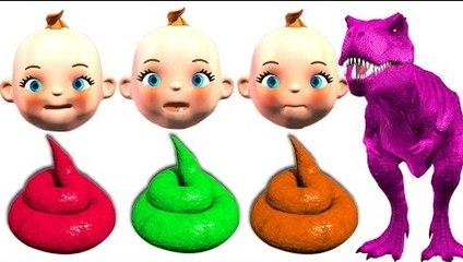 Children kids toddlers learn Colors #Vol 2 - Learn Colors With Wild Animals Toilet Poop