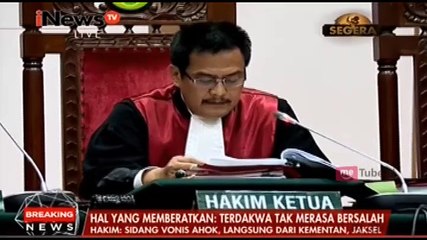 Ahok Divonis 2 Tahun Penjara