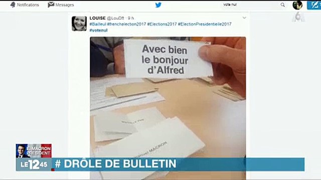 Quels ont été les bulletins de vote les plus insolites ? M6 fait une compilation ! Regardez