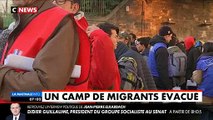 Des campements de migrants évacués par des dizaines de policiers depuis 6h ce matin porte de la Chapelle à Paris