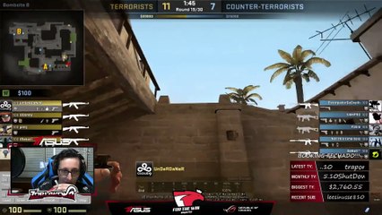 CSGO: Portuguese demo reviewer learns a 200 IQ smoke on mirage + reaction