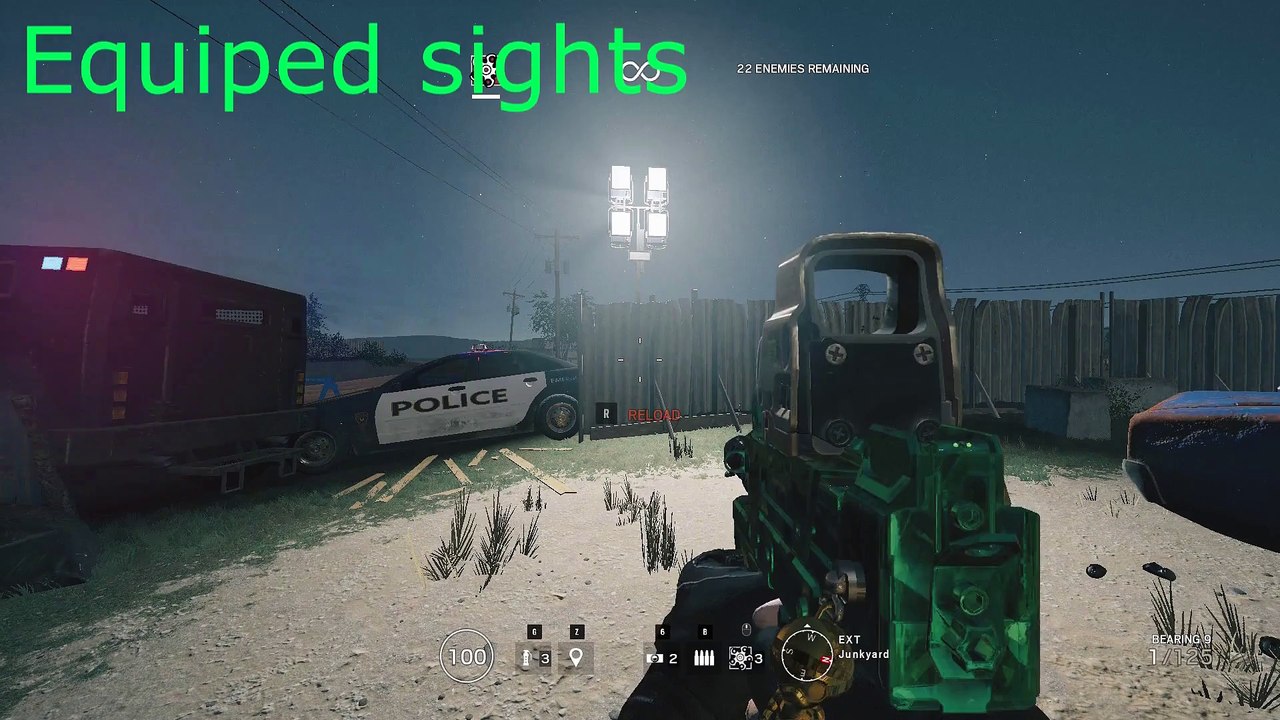 Tom Clancy's Rainbow Six: TIL that the Bearing9 has different reload animations with and without sights equiped. Credits to u/ASCIIPASCII !