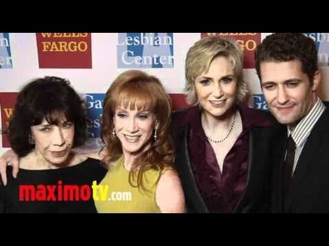 Jane Lynch, Lily Tomlin, Kathy Griffin and Matthew Morrison at LA Gay & Lesbian Fundraiser Gala