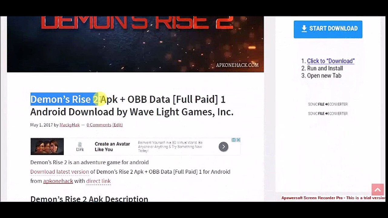 Demon’s Rise 2 Apk + OBB Data [Full Paid] Latest Version