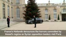 France's Hollande denounces the 'horrors' of Assad'