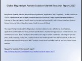 Global Magnesium Acetate Solution Market Research Report 2017