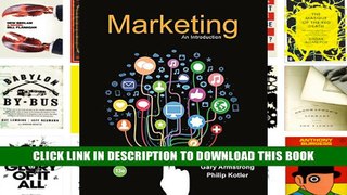 [Epub] Full Download Marketing: An Introduction (13th Edition) Ebook Popular