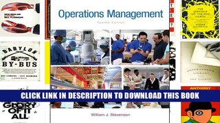 [Epub] Full Download Operations Management (McGraw-Hill Series in Operations and Decision