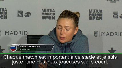 Madrid - Sharapova : "Je ne prête pas attention à ce qui se dit autour de moi"