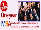 Call MBA 1 year 969-090-0054 number to get MIBM GLOBAL