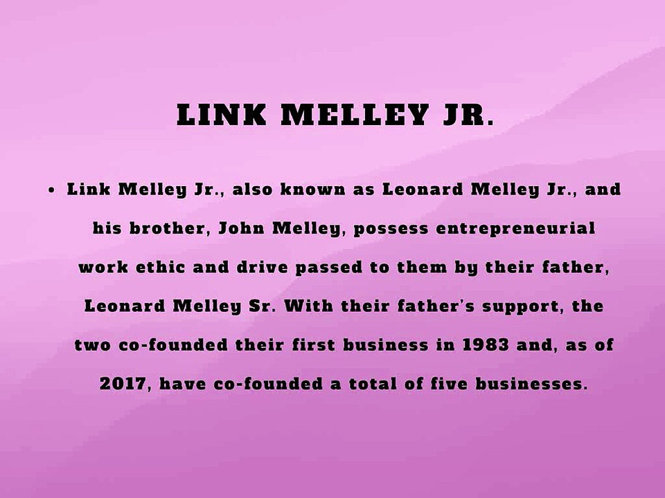 Link Melley Jr. Entrepreneurial Motivation and Skills