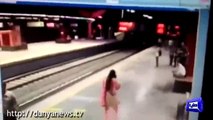 Girl jumps in front of Delhi metro train and commits suicide -Watch video