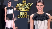 Alexandra Daddario Flaunts Legs In See-Through Dress At MTV Movie & TV Awards 2017 Red Carpet
