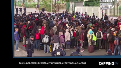 Paris : un camp de migrants évacué par les forces de l'ordre porte de la Chapelle (Vidéo)