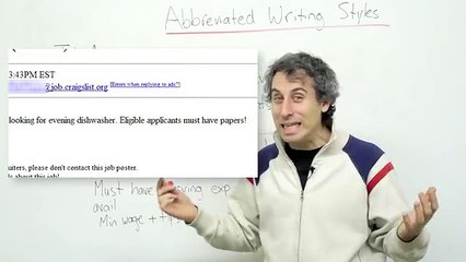 How To Read Job Ads In English - Understanding Abbreviated Writing Styles - Edited