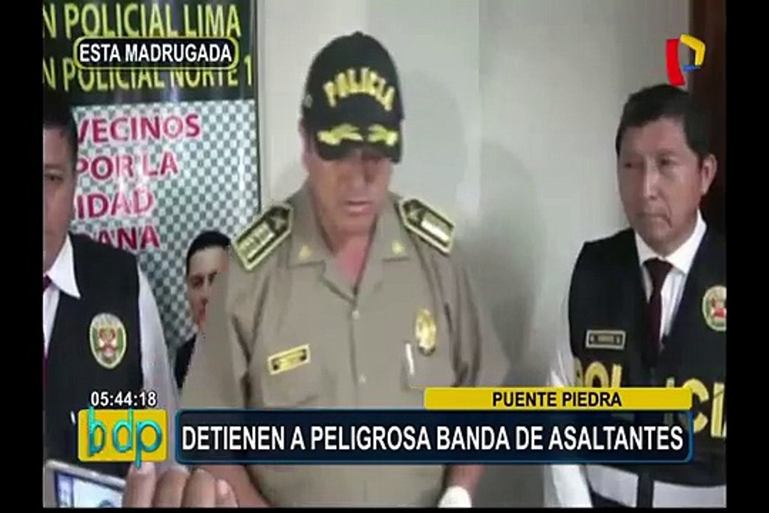 Puente Piedra: detienen a peligra banda de asaltantes