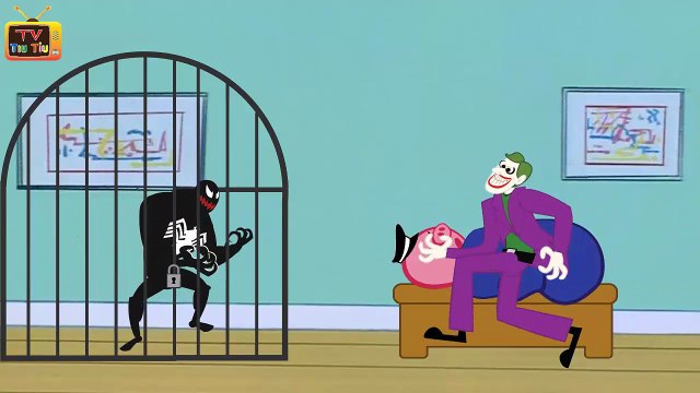 Superheroes Peppa Pig vs Venom vs Joker Crying in Prison # Finger Family Nursery Rhymes_2