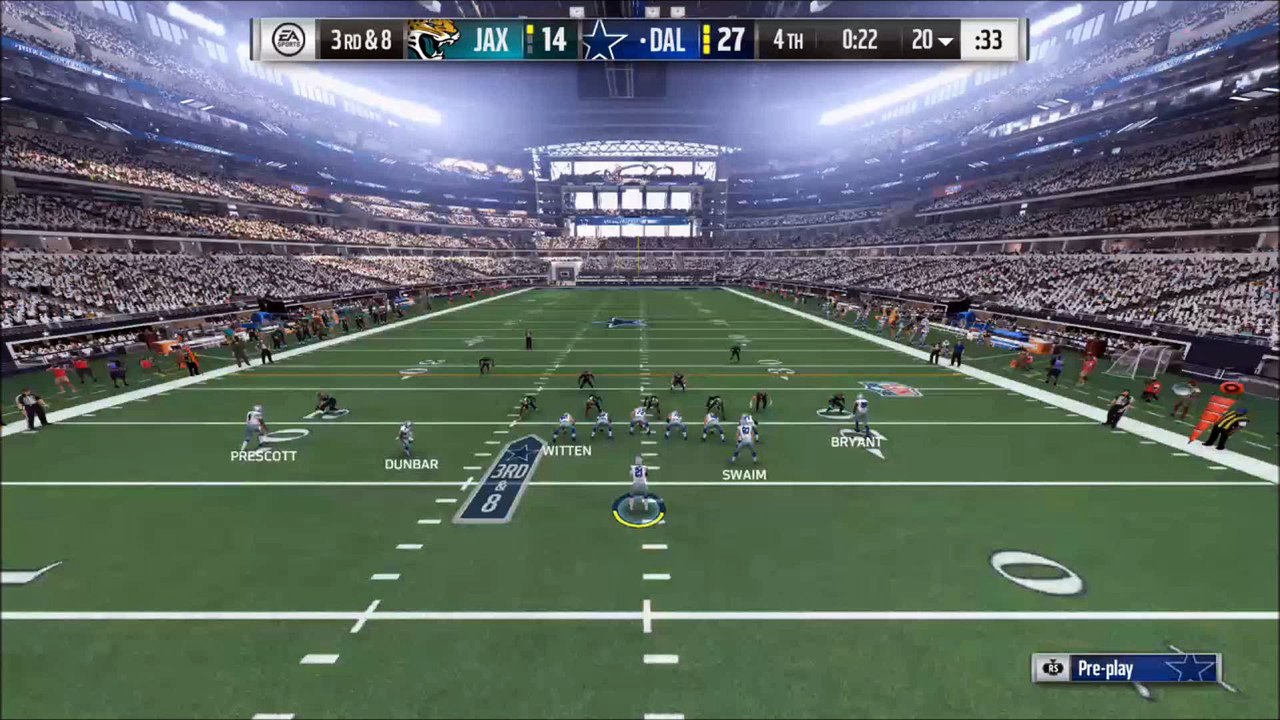 TD Elliott vs Jacksonville Madden NFL 17