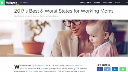 Best and Worst States for Working Moms