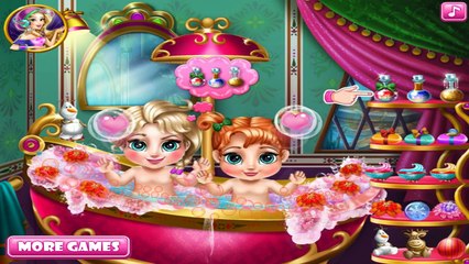 Frozen Baby Bath With Anna And Elsa Babies - Funny Baby Games For Girls