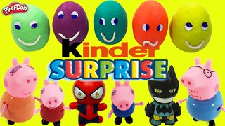 Super Surprise Eggs Kinder Surprise Kinder Joy Peppa Pig Trolls-Learn Colors Finger Family Nurser