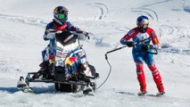 Towing a Skier Behind a Snowmobile at 90mph | Arctic Man 2017