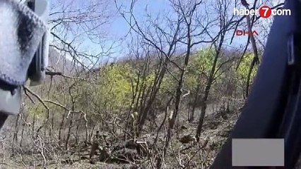 Teröristlerin teslim olma anı