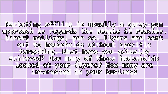 Online Internet Marketing Compared to Offline Marketing