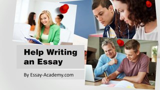 Help Writing an Essay