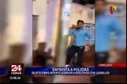 Hombre en estado de ebriedad intentó agredir con ladrillos a policías en Chiclayo