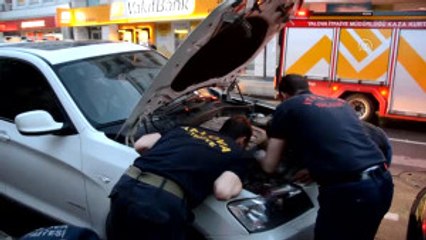 Aracının Motor Kısmına Sıkışan Kediyi Sahiplendi