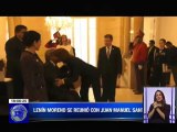 Presidente electo Lenín Moreno mantuvo una reunión con Juan Manuel Santos en Colombia