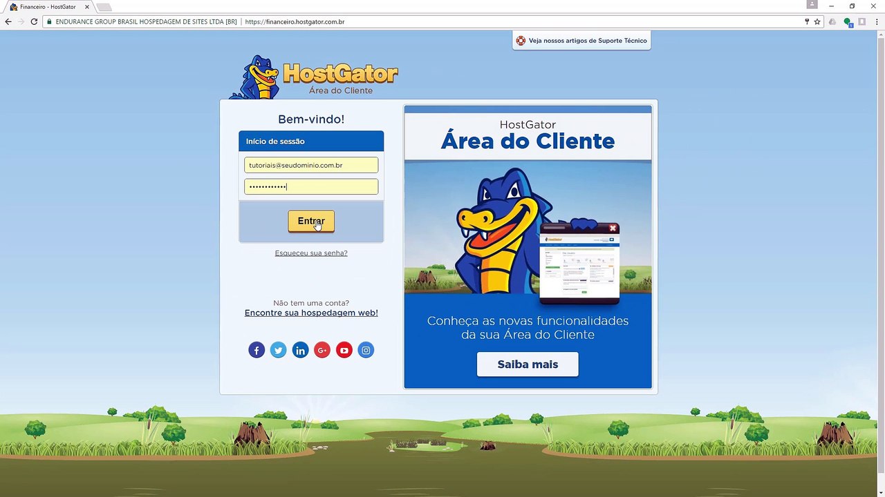 Introdução a área do cliente