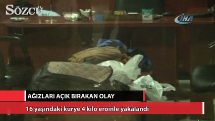 16 yaşındaki kurye 4 kilo eroinle yakalandı