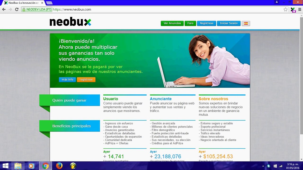 Gana Dinero con Neobux muy bueno