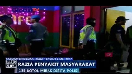 Razia, Polisi Sita 135 Botol Miras di Demak
