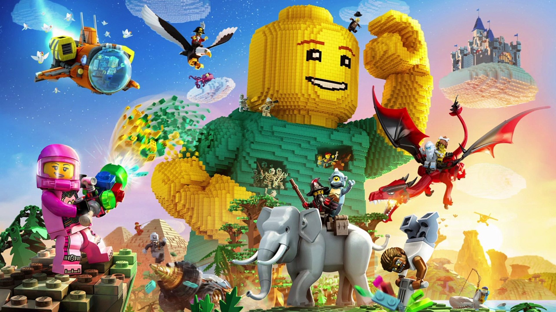 LEGO Worlds PS4 Split Screen CO op Multiplayer Gameplay