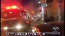 فيديو صادم .. انفجار أسطوانة غاز يقذف بـ7 رجال إطفاء في الهواء