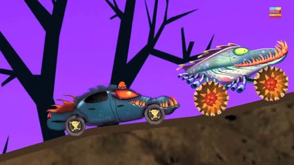 police car vs monster truck _ halloween video for kids _ street vehicles-FX5V