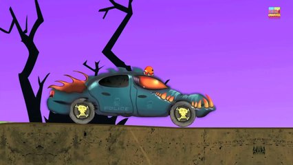 police car vs monster truck _ halloween video for kids _ street vehicles-FX5V8i9