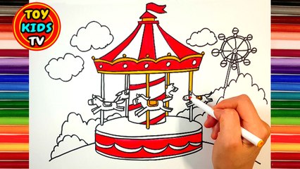 Cute and Funny drawing for Circus Animals | Painting for kids