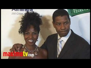 Denzel Washington and Pauletta Pearson at Harold Pump Foundation Gala