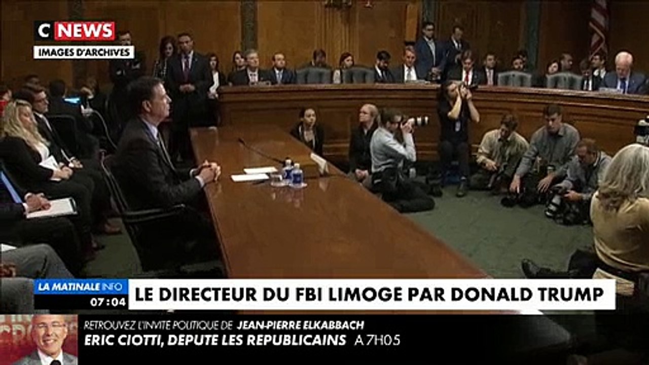 Donald Trump a débarqué brutalement cette nuit  le directeur du FBI provoquant une vague d'indignation aux USA