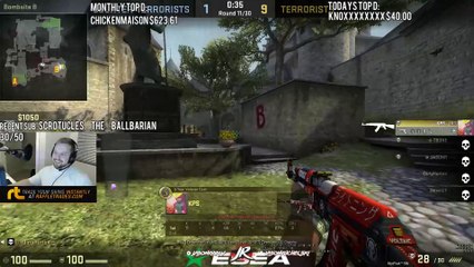 CSGO: Guy clutches with the help of chickens