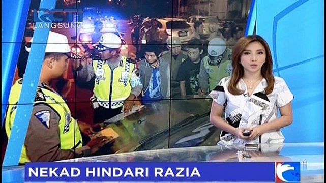 Nekat Hindari Razia, Pengendara Motor Terlibat Tabrakan