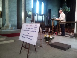 Périgueux, mardi 9 mai 2017. Lancement des Voix de la Bible