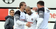 Beşiktaş İdmanında Caner, Ersan Adem Gülüm'ün Üzerine Yürüdü