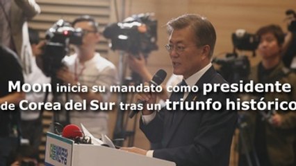 El liberal Moon inicia su mandato como  presidente de Corea del Sur tras un triunfo histórico