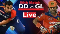 Gujarat Lions vs Delhi Daredevils, 50th Match Live Streaming